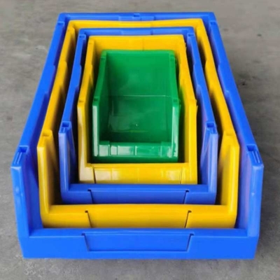 Verde amarillo azul de los compartimientos plásticos apilables de DIY 53kg