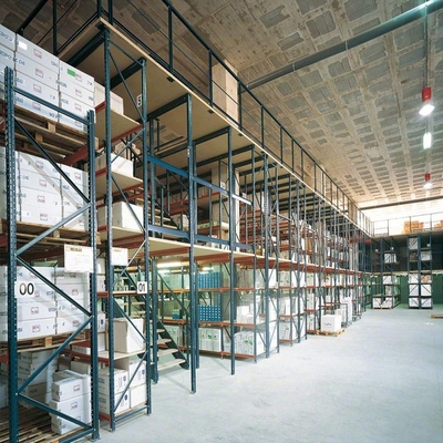 2-3 SGS apoyados estante de acero del entresuelo del entresuelo de Warehouse de las gradas