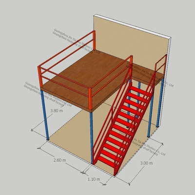 sistema apoyado estante Q235B del piso de entresuelo 5000kg resistente